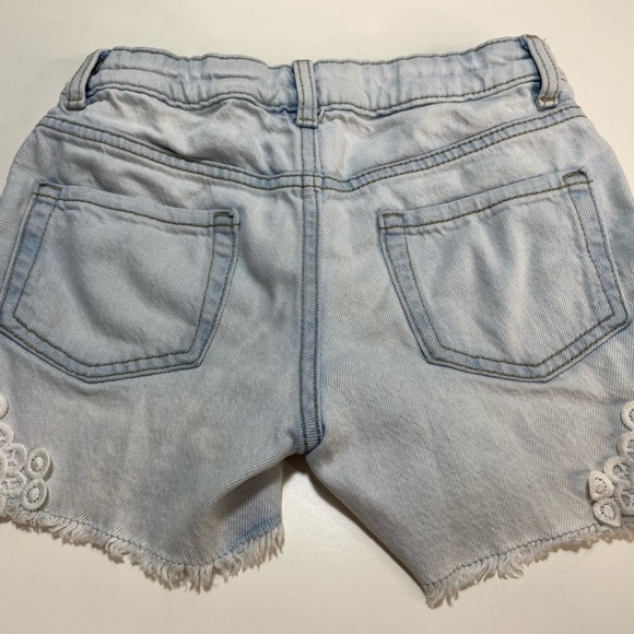 Cat & Jack - Light Blue Girls' Side-Lace Jean Short - Picture 6 of 9
